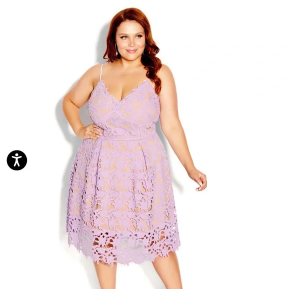 City Chic | Dresses | City Chic So Fancy Dress Lilac | Poshmark